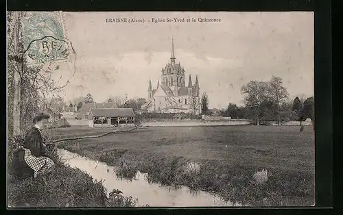 AK Braisne, Eglise St-Yved et le Quinconce