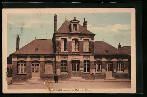 AK Saint-Erme, Mairie et Ecoles