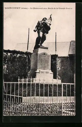 AK Noircourt, Monument aux Morts de la Grande Guerre