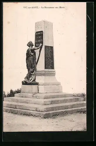 AK Vic-sur-Aisne, Monument aux Morts