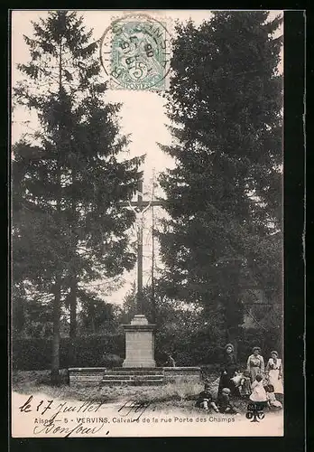 AK Vervins, Calvaire de la Rue Porte des Champs