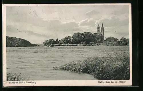 AK Dobbertin i. Mecklenburg, Dobbertiner See mit Kloster