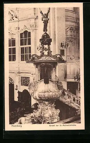 AK Hamburg-Neustadt, Kanzel der St. Michaeliskirche