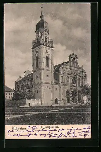 AK München, Blick auf die St. Josephskirche