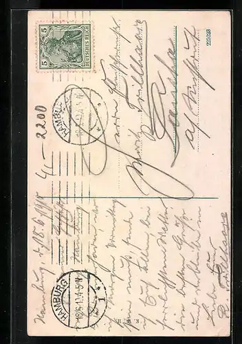 AK Hamburg, Steckelhörnfleet mit Nicolaikirche