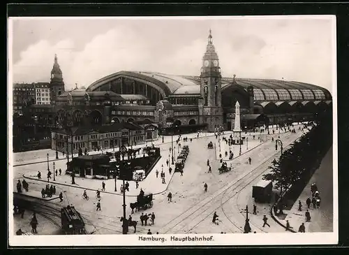 AK Hamburg, Georgsplatz mit Hauptbahnhof