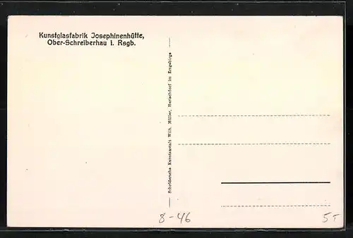 AK Ober-Schreiberhau /Rsgb., Kunstglasfabrik Josephinenhütte