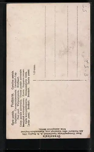 AK Münchner Kindl am Bierfass eingeschlafen