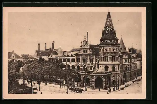 AK München, Strassenverkehr am Löwenbräu-Keller