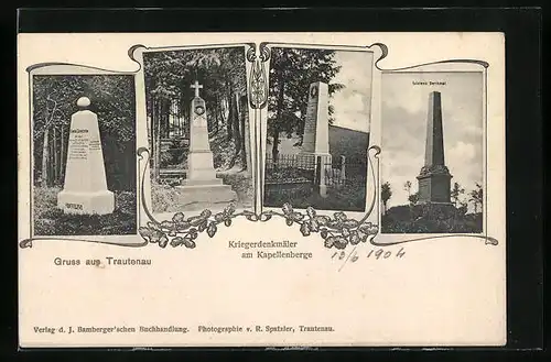 AK Trautenau, Kriegerdenkmäler am Kapellenberge