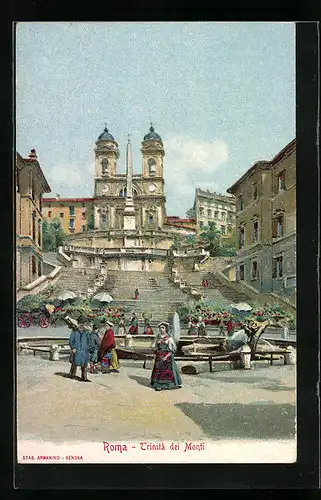 Lithographie Roma, Trinità dei Monti