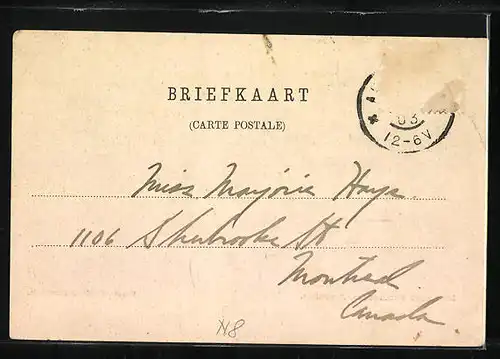 AK Monnikkendam, Strassenpartie mit Passanten