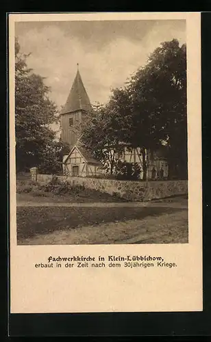 AK Klein-Lübbichow, Fachwerkkirche, erbaut nach dem 30jährigen Kriege