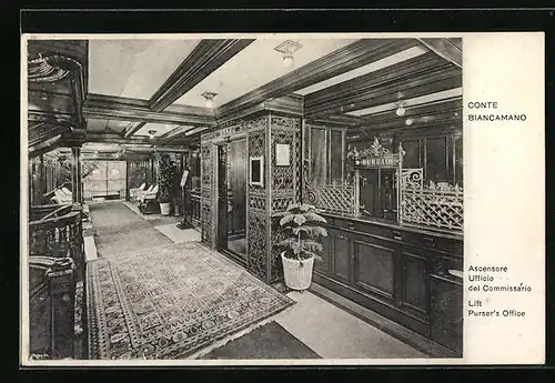 AK Genova, Conte Biancamano, Ascensore, Ufficio del Commissario