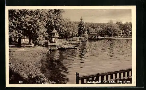 AK Hammer am See, Bootplatz mit Ruderbooten