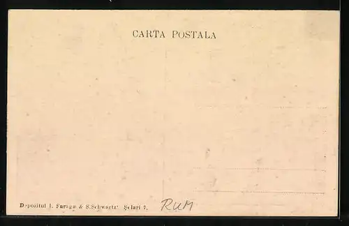 AK Braila, Kaiser Trajanstrasse mit Bäumen