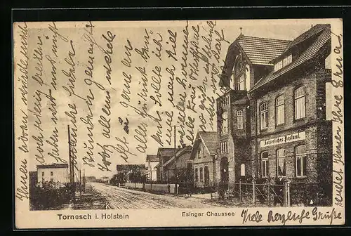 AK Tornesch i. Holstein, Kaiserliches Postamt in der Esinger Chaussee