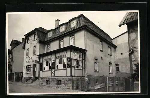 Foto-AK Hüttenrode, Gasthof Zum Deutschen Hause