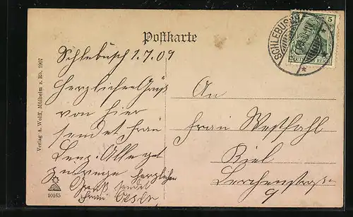 AK Mülheim a. Rh., Blick in die Düsseldorferstrasse