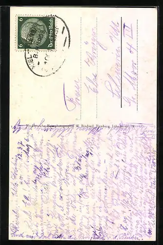 AK Rieseby, Bahnhofshotel, Backsteinhaus