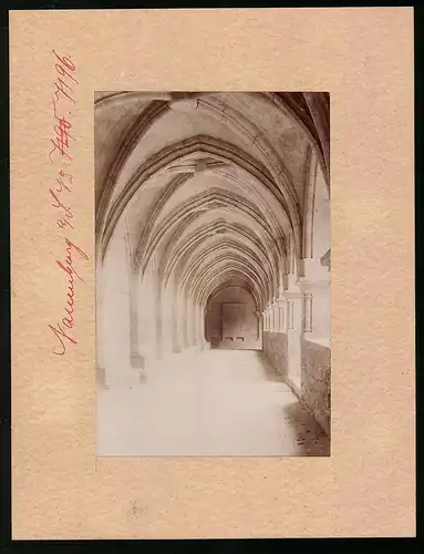 Fotografie Brück & Sohn Meissen, Ansicht Naumburg / Saale, Blick in den Kreuzgang im Naumburger Dom