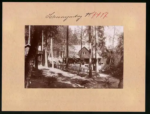 Fotografie Brück & Sohn Meissen, Ansicht Schwarzenberg, Partie beim Gasthaus Köhlerhütte am Fürstenbrunn