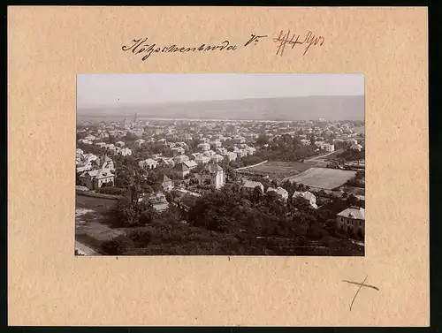 Fotografie Brück & Sohn Meissen, Ansicht Kötzschenbroda, Panorama der Stadt mit Villen