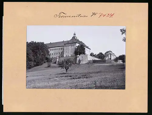 Fotografie Brück & Sohn Meissen, Ansicht Frauenstein i. Erzg., Blick auf das Schloss