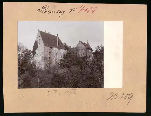 Fotografie Brück & Sohn Meissen, Ansicht Oberreinsberg, Blick nach dem Schloss Oberreinsberg