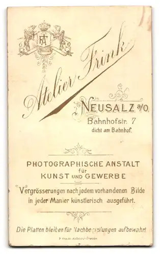 Fotografie Atelier Frink, Neusalz a /O., Bahnhofstr. 7, Bürgerliches Paar in modischer Kleidung