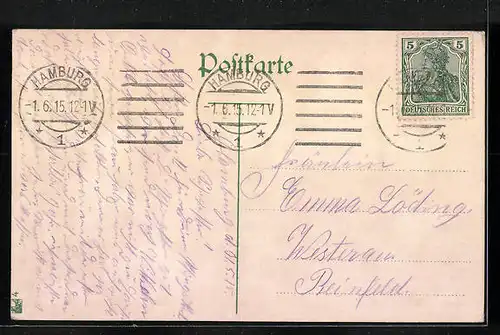 AK Hamburg-Neustadt, Jungfernstieg aus der Vogelschau