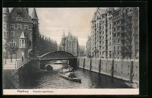 AK Hamburg, Freihafen-Lagerhäuser