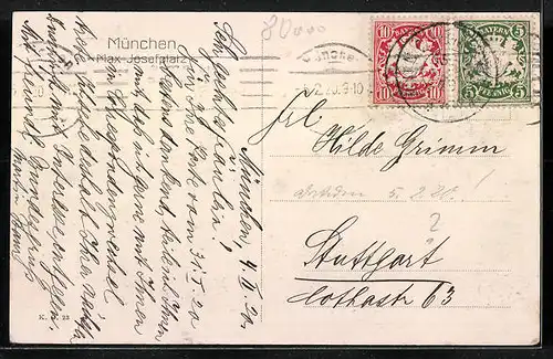 AK München, Max Josefplatz