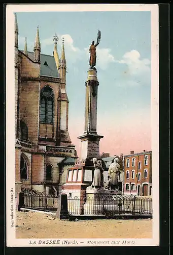 AK La Bassée, Monument aux Morts