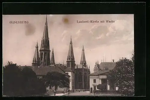 AK Oldenburg, Lamberti-Kirche mit Wache