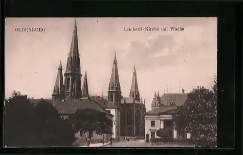 AK Oldenburg, Lamberti-Kirche mit Wache