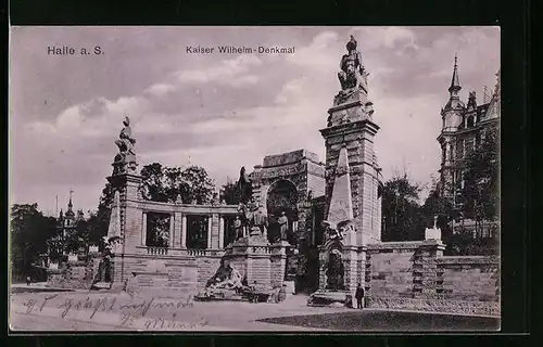 AK Halle a. S., Kaiser Wilhelm-Denkmal