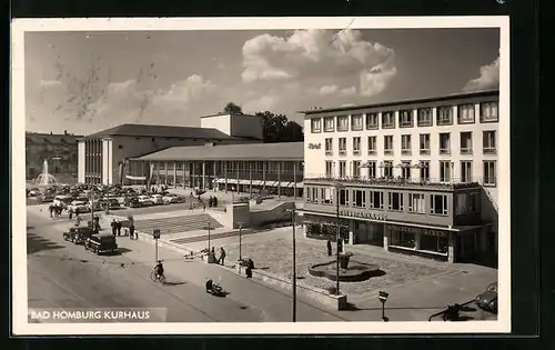 AK Bad Homburg, Kurhaus aus der Vogelschau