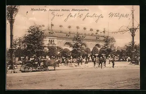 AK Hamburg-Neustadt, Hermann Heinze, Alsterpavillon