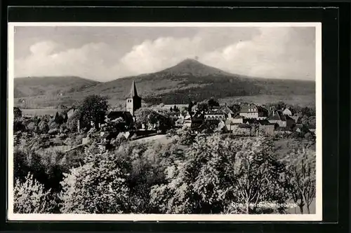 AK Oberpleis /Siebengebirge, Ortsansicht mit Kirche