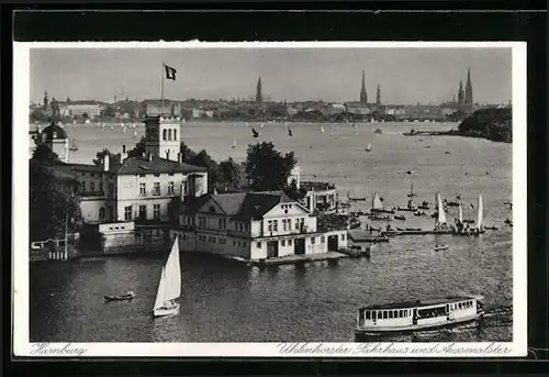 AK Hamburg, Uhlenhorster Fährhaus und Aussenalster
