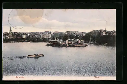 AK Hamburg-St.Georg, Alsterlust mit Uferpartie