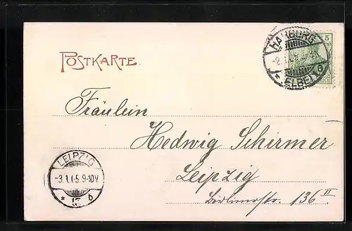 AK Hamburg-Heimfeld, Waldweg zur Majestätischen Aussicht