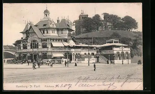AK Hamburg-St. Pauli, Ansicht des Fährhauses