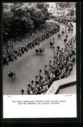 AK The Royal Entourage entering Horse Guards Parade for the Trooping the Colour Ceremony