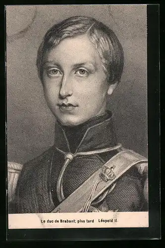 Künstler-AK Le Duc de Brabant, Prinz Léopold II. von Belgien