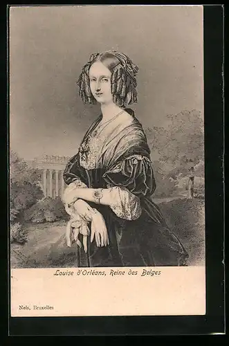 Künstler-AK Louise d`Orléans, Reine des Belges