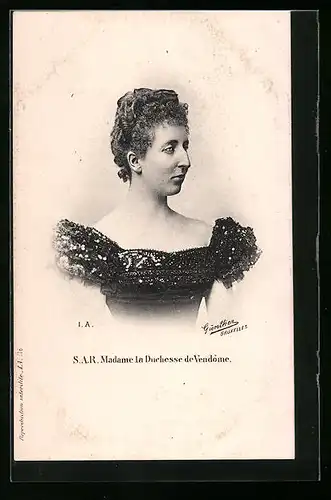 Künstler-AK S. A. R. Madame la Duchesse de Vendôme