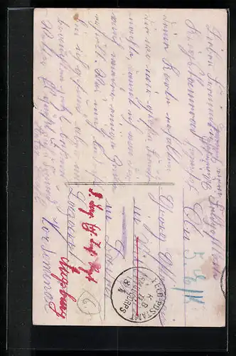 AK Rosen mit Mädchen im Kleid