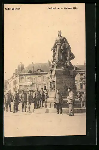 AK Saint-Quentin, Denkmal des 8. Oktober 1870